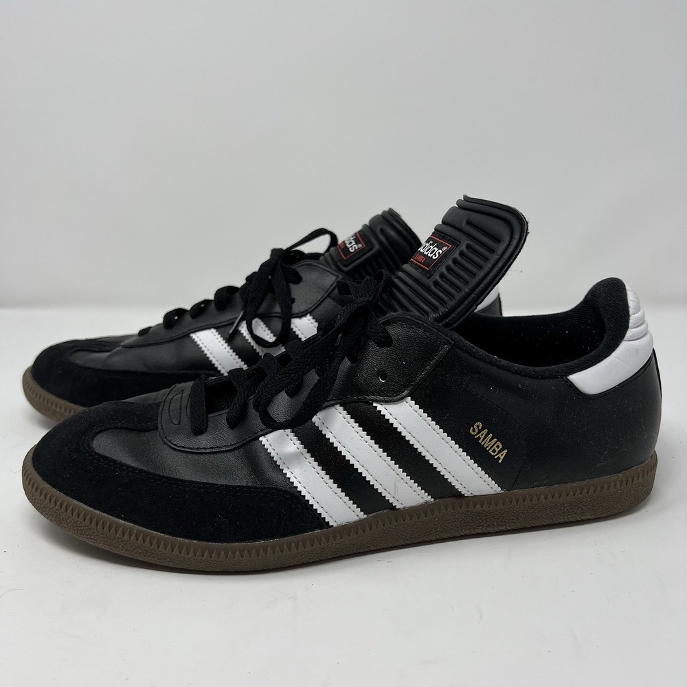 adidas Samba Sneakers Mens Size 11.5 Black White Low Top Lace-Up Athletic Soccer - Picture 12 of 15